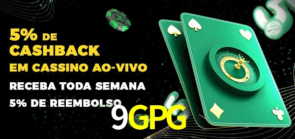 Promoções do cassino ao Vivo 9GPG